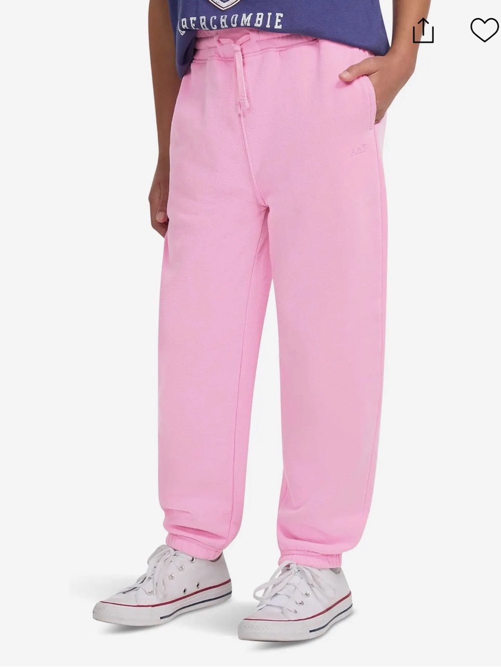 abercrombie kids Light Pink Jogger Sweatpants